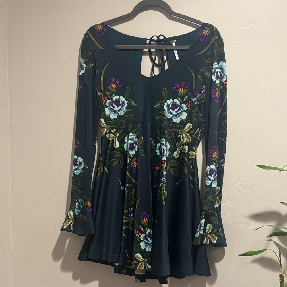 Free People Date Night Mini Dress Floral Moonlight - Size S